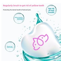 Brosse à doigts pour le nettoyage des dents des chiens et des chats avec dentifrice, nettoyant buccal efficace pour éliminer l'halitose et éliminer le tartre