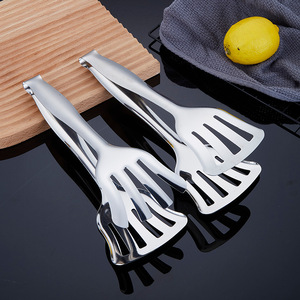 Stainless Steel Multi Purpose Spatula <b>Tongs</b> Full Claw And Half Claw Food Handling Utensil For Bread Noodle <b>Serving</b> - Product Image 3