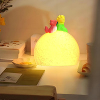 Lampe de table en silicone Lunar Little Prince, style minimaliste moderne, couleur et motif personnalisables, logo, commande par bouton, ornement de bureau