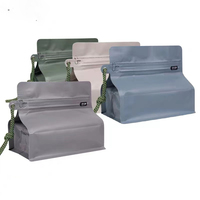 Sachets alimentaires uniques à fond plat de 250g avec fermeture éclair, sacs verticaux pour grains de café et thé, impression par gravure, pratiques pour le stockage, sac à café