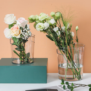 Transparent Cylindrical Trash Can 8L Portable Indoor <b>Waste</b> <b>Bin</b> For Living Room Storage With Thickened Design - Product Image 3