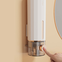 Distributeur de savon mural de style campagnard en plastique de haute qualité et support de rangement pour désinfectant pour les mains pour salle de bain