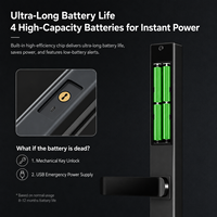 Cerradura Inteligente Biométrica de Aleación de Aluminio Impermeable con Huella Dactilar para Puertas y Ventanas de Aluminio con Rotura de Puente Térmico