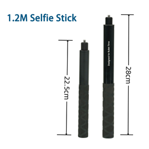 Bâton de caméra d'action 1m 2m 3m tige de poteau extensible en métal pour Ins/ta360 X3 X2 Rs360 trépied à poignée rotative avec bâton de <span class=keywords><strong>Selfie</strong></span> - Product Image 5
