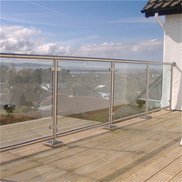 Balustrade en verre sans perçage, colonne de verre sans cadre à vue panoramique, garde-corps anti-rouille sur mesure pour villa, escalier, balcon