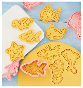8pcs nghệ tây nhựa động vật biển fondant Biscuit pit tông khuôn thủy sinh vật <span class=keywords><strong>Cookie</strong></span> <span class=keywords><strong>cutter</strong></span> <span class=keywords><strong>Set</strong></span> cho Đảng dịp - Product Image 3