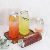 Bouteilles de jus en plastique transparent PET vente en gros de canettes en plastique pour cocktail soda
