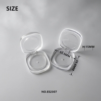 Boîtier carré pour fard à joues, illuminateur et fard à paupières - Emballage cosmétique portable en plastique recyclable