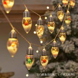 Nuevas Luces de Navidad LED Solares con Certificación IP67 a Prueba de Agua, con Batería de Botón, Decoración de Papá Noel, Muñeco de Nieve y Árbol de Navidad - Product Image 4