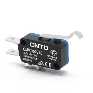 Microinterruptor Eléctrico Miniatura CNTD Changde CMV10061C 10A, Microinterruptor de Plástico con Botón de Reinicio Automático - Product Image 1