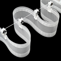 Accessoires en plastique de coureurs de rail de rideau de vague d'ondulation de vente entière pour des rails en aluminium de S de rideau