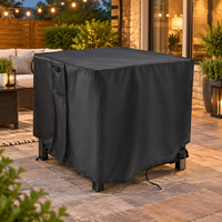 Housse universelle robuste et imperméable pour table de brasero de patio, en tissu Oxford indéchirable, protection pour barbecue au charbon de bois, antigel