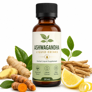 Complément Liquide Oral de Haute Qualité à Base d'Ashwagandha et d'Extrait de Papaye Fermenté à Haute Concentration pour la Gestion de l'Énergie Adulte - Product Image 1