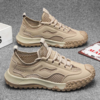 Chaussures de travail décontractées pour hommes, respirantes, en maille ajourée, antidérapantes, résistantes à l'usure, pour l'extérieur, protection du travail