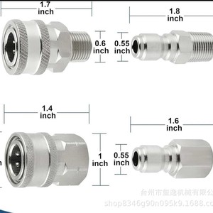 Nettoyeur haute pression en acier inoxydable 304, ensemble de raccords à connexion rapide 1/4 pouces NPT pour lavage de voiture et usage domestique - Product Image 1