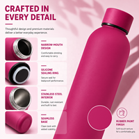 Bouteille d'Eau de Sport GYM ZREGGUR Personnalisable 500 ml 750 ml en Acier Inoxydable de Luxe avec Paille – Nouveau Design