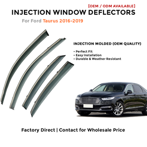 แผ่นบังลมหน้าต่างสำหรับ Ford Taurus 2016-2019  กันฝน  แผ่นบังลมข้าง  ที่บังลม  อุปกรณ์ตกแต่งรถยนต์ - Product Image 2