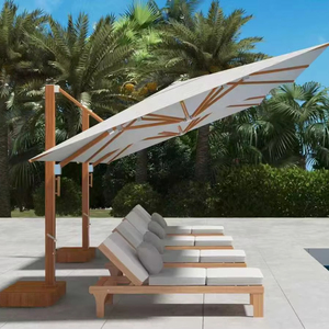9 FT Modern Solar Powered Aluminum Patio Umbrella LED <b>Lights</b> <b>Push</b> Button Tilt Outdoor Furniture for Garden Deck Hotels Beaches - Product Image 1
