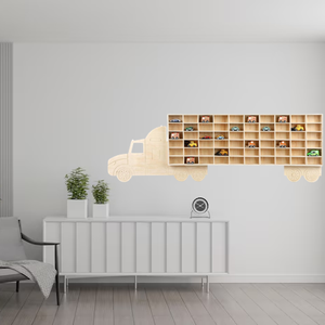 Mô Hình Quái Vật Xe Tải Hiển Thị Gỗ Đồ Chơi Xe Hơi Hiển Thị Giá Xe Ô Tô Tổ Chức Đơn Lập Treo Tường Đồ Chơi Xe Hơi Lưu Trữ Tủ - Product Image 3