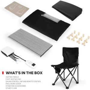 Tente de sauna à vapeur sèche portable pour une personne Ewinsun à usage domestique Boîte de sauna moderne à infrarouge lointain pour désintoxication et perte de poids - Product Image 3