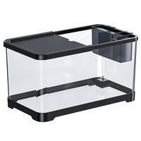 Filtre pour aquarium domestique, petit aménagement paysager écologique créatif pour poissons rouges, ensemble complet, pas de changement d'eau requis, aucun matériel nécessaire
