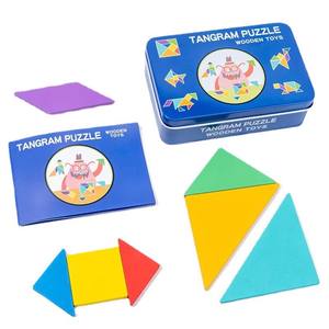 Nouveauté 2026 : Jouet éducatif Montessori <span class=keywords><strong>en</strong></span> bois pour enfants – Tangram, forme géométrique, œuf, cœur, puzzle géométrique - Product Image 6