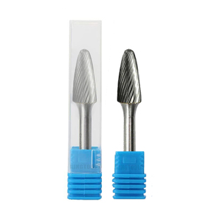 Set di frese rotanti in carburo di tungsteno di alta qualità, con gambo lungo da 1/4 di pollice, forma F, F122506, lucidate OEM KING TOOLS per utensili elettrici - Product Image 3