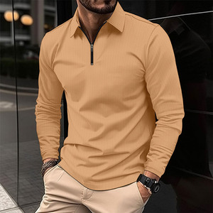 Camisetas Polo de Manga Larga con Cierre para Hombre, Personalizadas, de Alta Calidad, Estilo Casual, Deportivo, Vintage, Lisas, para Tenis - Product Image 5