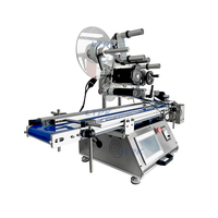 Machine d'application d'étiquettes automatique de bureau pour produits à surface plane, boîtes, sacs, cartes, pochettes, étiquetage d'autocollants