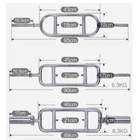 Barre de musculation Hammer Curl haute capacité en acier massif de 34 pouces, portable, antidérapante, pour la musculation des biceps et des triceps à domicile