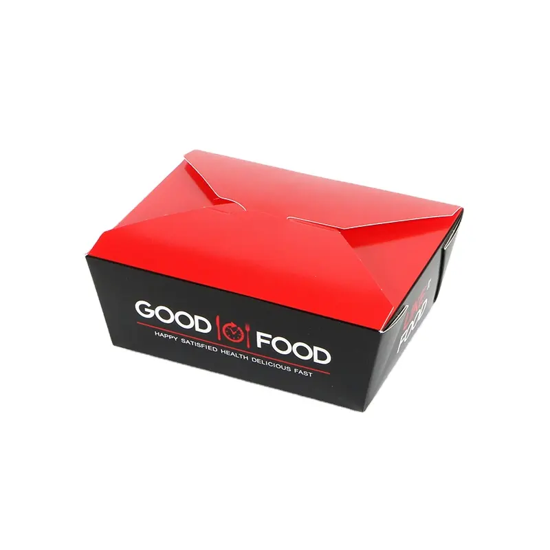 Profunpak tùy chỉnh Takeaway mì Kebab takeout hộp thực phẩm Takeaway bao bì hộp giấy kraft giấy thực phẩm đóng gói Khoai tây chiên