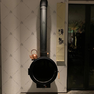 Chimenea suspendida moderna para calefacción interior con puerta <span class=keywords><strong>de</strong></span> vidrio, estufa <span class=keywords><strong>de</strong></span> <span class=keywords><strong>leña</strong></span> <span class=keywords><strong>de</strong></span> metal y acero para sala <span class=keywords><strong>de</strong></span> estar - Product Image 5