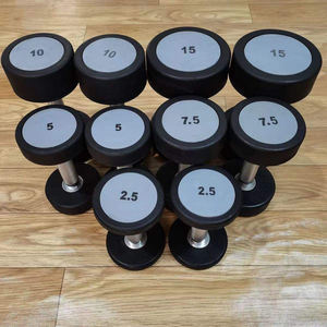 Haltère Rond Professionnel en Acier Massif et Caoutchouc pour Salle de Sport et Domicile, Poids Fixe de 2.5-50 kg pour Hommes - Product Image 2