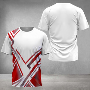 <span class=keywords><strong>T</strong></span>-<span class=keywords><strong>shirt</strong></span> Sportiva da Uomo alla Moda, Casual e Comoda, per Badminton e Corsa, con Stampa in Sublimazione 3D, Maniche Corte - Product Image 6