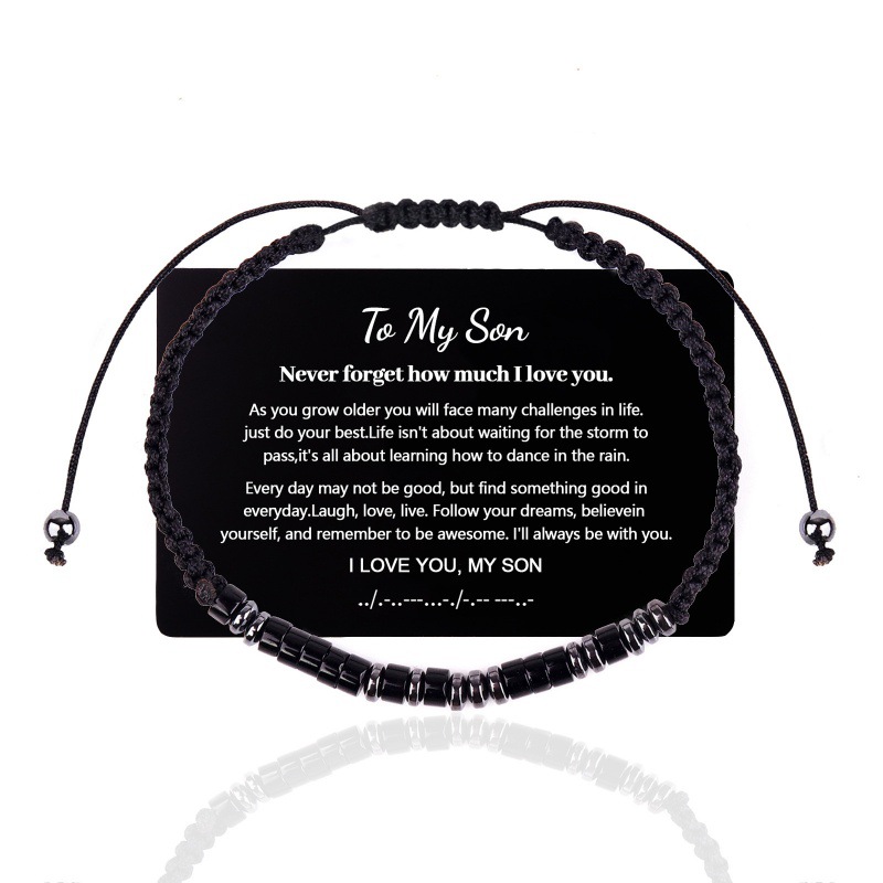À mon mari bracelet code noir