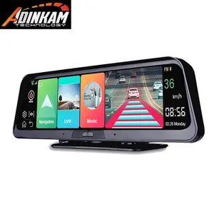 Firstscene-Cámara de salpicadero con GPS para coche, grabadora de vídeo, 10 pulgadas, IPS, 4G, Android 8,1, ADAS, FHD, 1080P, lente Dual