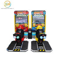 Machine de jeu de course haute définition à monnayeur avec simulation de conduite de moto TT, grande machine de divertissement de 32 pouces