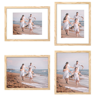 Marcos de Fotos de Madera Personalizables, Marcos Decorativos para Pared, para una Decoración Sencilla del Hogar, Técnica de Madera Pulida