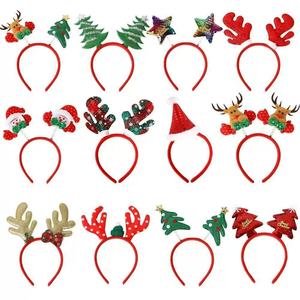 Bandeau en plastique pour enfants de Noël dessin animé bois arbre de Noël petit jour de l'an Performance robe <span class=keywords><strong>cheveux</strong></span> - Product Image 1