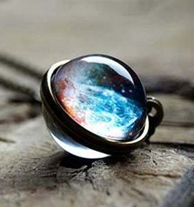 Collar Luminoso con Colgante de Luna y Estrellas, Diseño Novedoso 2019, Brilla en la Oscuridad, Estilo Universo - Product Image 2