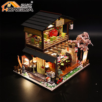DIY Cottage Yoshamoto Sushi Restaurant, modèle architectural assemblé à la main de style japonais vintage, cadeau créatif pour femmes