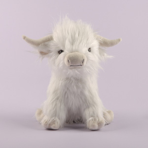 Peluche Personalizado de Vaca de las Tierras Altas, Animal de Peluche de Pelo Largo Marrón, Vaca Escocesa de las Tierras Altas para Niños, Relleno de Algodón PP - Product Image 2