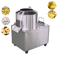 Automatische Commerciële Aardappel Zoete Dunschiller Elektrische Taro Aardappel Schil Dunschiller Wasmachine Volledig