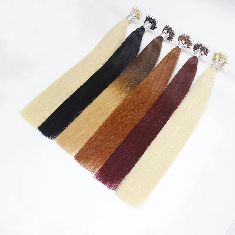 Best Price Full Cuticle 20 inch nano tip high quality remy human hair extension for sale