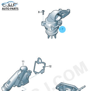 06E121111AL Soğutucu Termostat Gövdesi Audi Touareg A6 Q5 A4 S5 Q7 A8 3.0T EA837 Motor için - Product Image 6