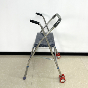 Mobility Aid 4-Wheel Folding Aluminum Shopping <strong>Rollator</strong> <strong>Walker</strong> with Seat for Disable - Product Image 1