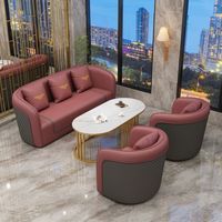 Canapé de réception de luxe léger en bois pour hôtel, bureau, salon de beauté et bureau des ventes, idéal pour les négociations décontractées