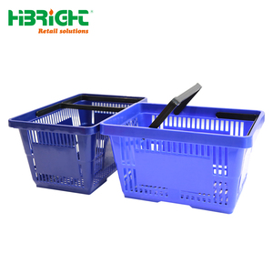 <strong>Popular</strong> Grocery Store <strong>Laundry</strong> Handbasket Supermarket <strong>Plastic</strong> Handle Hanging Shopping <strong>Basket</strong> - Product Image 3