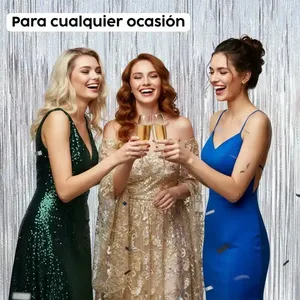 10 Tende Metalliche, Decorazione per Feste 200x100cm - Product Image 1