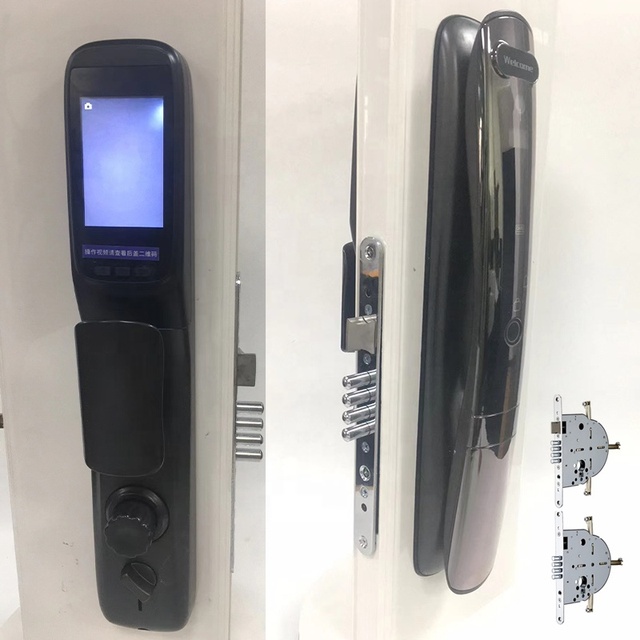 Door Electronic Fingerprint Smart Door Lock Push-Pull Wooden Door Israel 265 Mortise Smart Lock